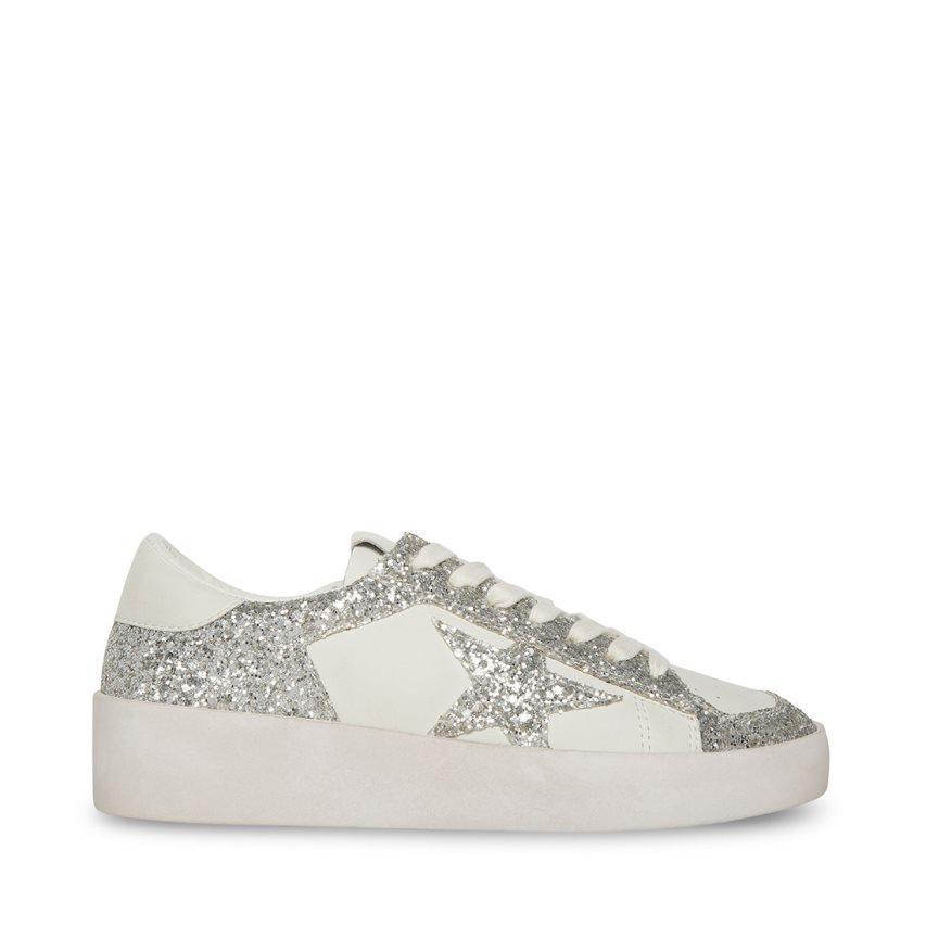 Silver Steve Madden Perona Women\'s Sneakers | PH 9167DYA